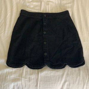 Paige black denim mini skirt